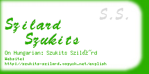 szilard szukits business card